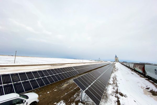 Small PRU-D Solar Racking in Winter